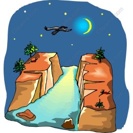 Moonlit Cliffs Landscape