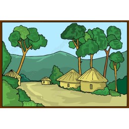 Serene Village Landscape