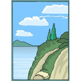 Serene Coastal Landscape