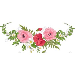 Floral - Pink and Red Poppies Arrangement