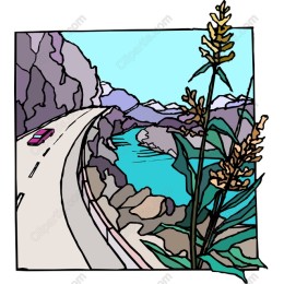 Coastal Escape: Winding Road