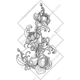 Elegance in Bloom: Hand-Drawn Floral