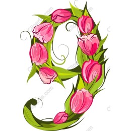 Floral Number 9