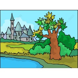 Enchanting Castle and Tree