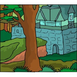 Whimsical Castle Landscape