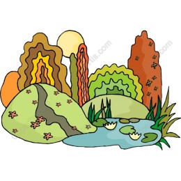 Vibrant Whimsical Landscape