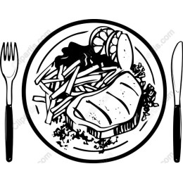 Gourmet Grill: Meal with Grilled Meat and Fries