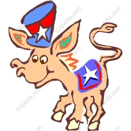 Playful Patriotic Donkey