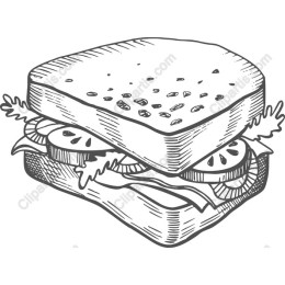Classic Hand-Drawn Sandwich