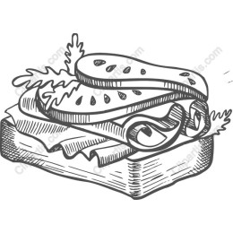 Vintage Hand-Drawn Sandwich