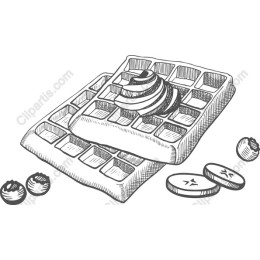 Hand-Drawn Waffle Delight