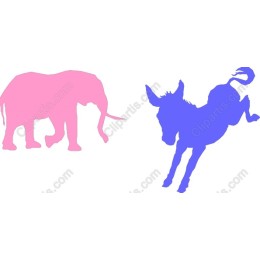 Whimsical Elephant and Donkey Duo