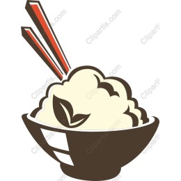 Charming Rice Bowl with Chopsticks