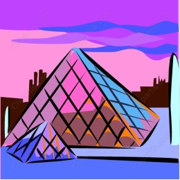 Vibrant Glass Pyramids