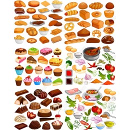 Food and Pastry Set: Bundle