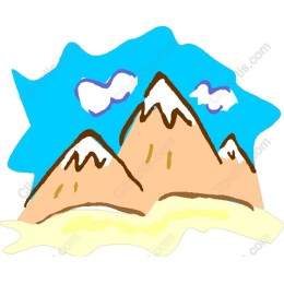 Charming Hand-Drawn Mountain Landscape