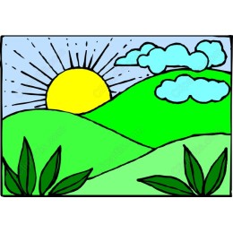Sunrise Over Rolling Hills