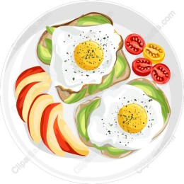 Vibrant Breakfast with Sunny-Side-Up Eggs