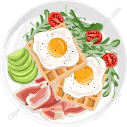 Breakfast Waffles Delight