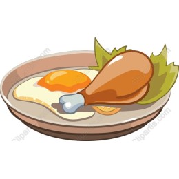 Delicious Chicken Drumstick and Egg