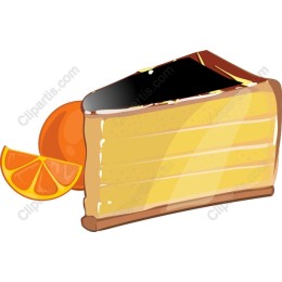 Delicious Cake Slice with Orange