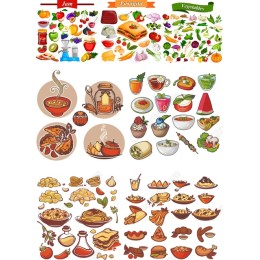  Food Clipart Set - Culinary
