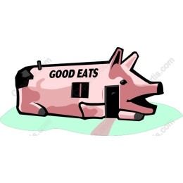 Whimsical Pig Building - GOOD EATS