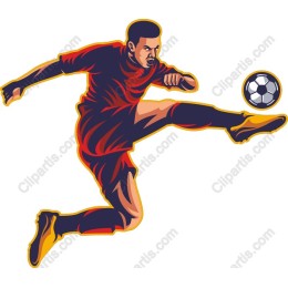 Vibrant Soccer Player Kick