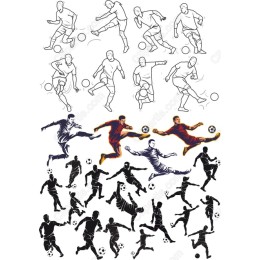  Soccer Players Clipart Bundle