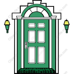 Elegant Green Door