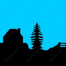Cozy Home and Pine Tree