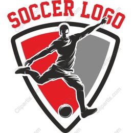 Dynamic Soccer Player Logo