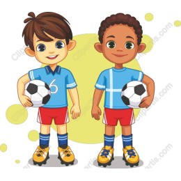 Cheerful Soccer Players