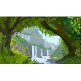 Lush Waterfall Landscape