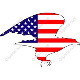 Patriotic Eagle with American Flag