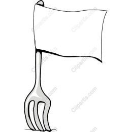 Charming Fork with Blank Flag
