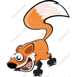 Cheerful Cartoon Fox