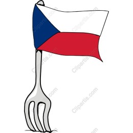 Czech Republic Fork Flag