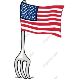 Fork and American Flag Fusion