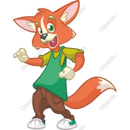 Playful Cartoon Fox
