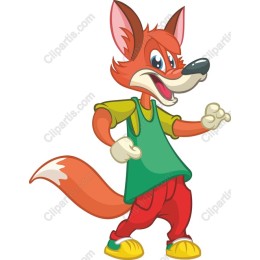 Playful Cartoon Fox