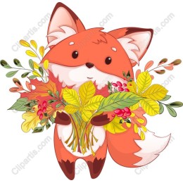 Autumn Fox with Foliage