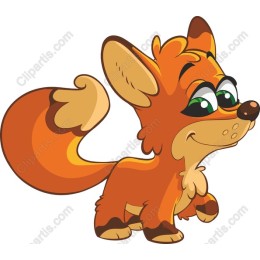 Charming Cartoon Fox