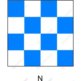 Blue and White Checkerboard