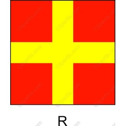 Bold Red and Yellow Cross Flag