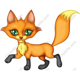 Playful Cartoon Fox