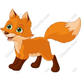 Charming Cartoon Fox