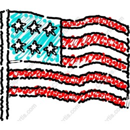 Hand-Drawn American Flag