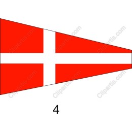 Vibrant Red Flag with White Cross