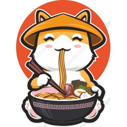Noodle-Loving Cat